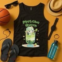Cute Kawaii Matcha Latte Parfait Green Tea Ice Cream Tank Top thumb 4
