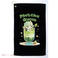 Cute Kawaii Matcha Latte Parfait Green Tea Ice Cream Golf Towel thumb 0
