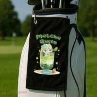 Cute Kawaii Matcha Latte Parfait Green Tea Ice Cream Golf Towel thumb 2