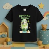 Cute Kawaii Matcha Latte Parfait Green Tea Ice Cream Toddler T-Shirt thumb 3