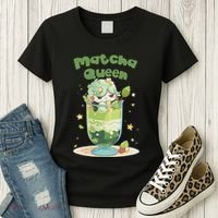 Cute Kawaii Matcha Latte Parfait Green Tea Ice Cream Women's T-Shirt thumb 3