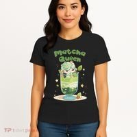 Cute Kawaii Matcha Latte Parfait Green Tea Ice Cream Women's T-Shirt thumb 4
