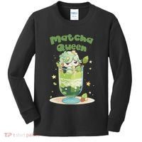 Cute Kawaii Matcha Latte Parfait Green Tea Ice Cream Kids Long Sleeve Shirt thumb 0
