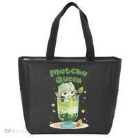 Cute Kawaii Matcha Latte Parfait Green Tea Ice Cream Tote Bag thumb 0
