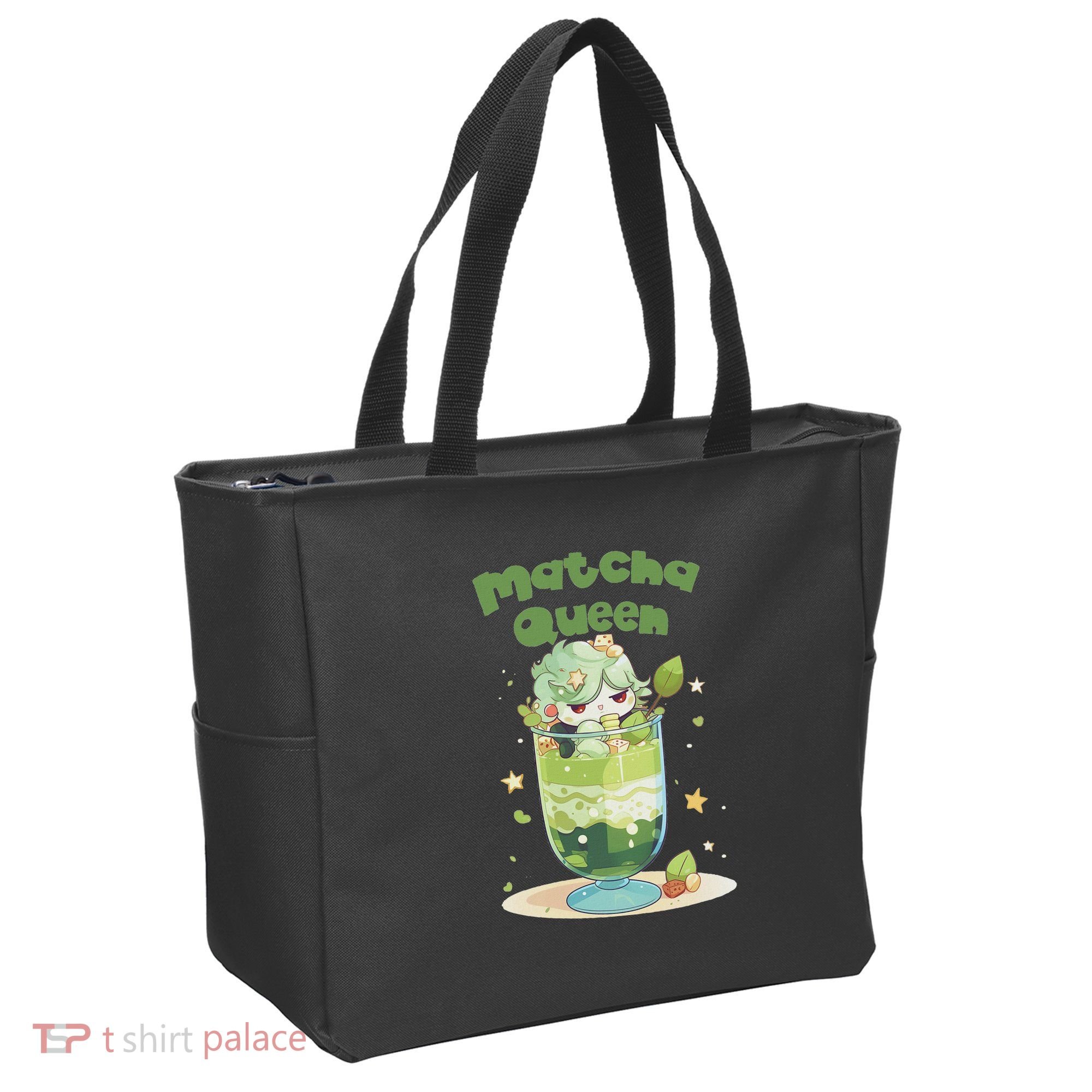 Cute Kawaii Matcha Latte Parfait Green Tea Ice Cream Tote Bag