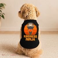 Cute Kindness Ninja Wear Orange Day Be Kind Doggie Tank thumb 2