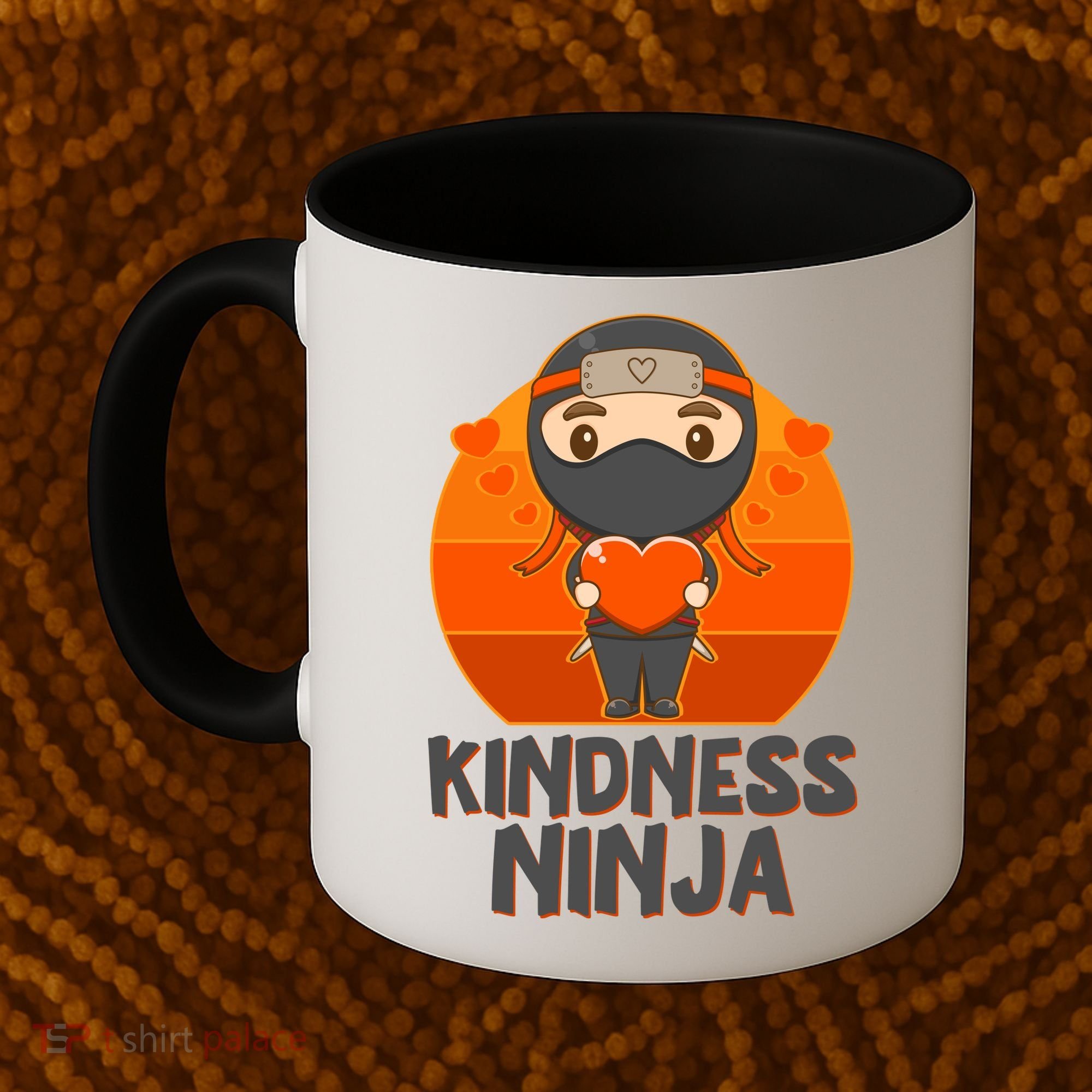 Cute Kindness Ninja Wear Orange Day Be Kind Coffee Mug
