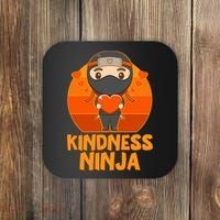 Cute Kindness Ninja Wear Orange Day Be Kind Coaster thumb 0