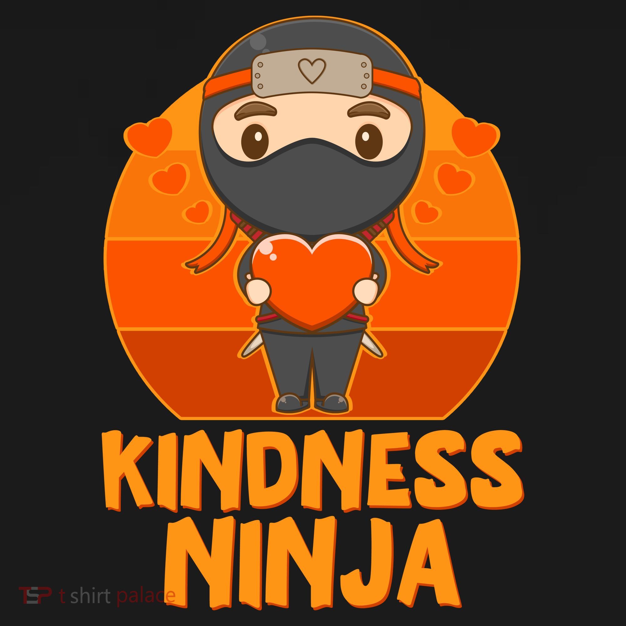 Cute Kindness Ninja Wear Orange Day Be Kind Baby Bodysuit