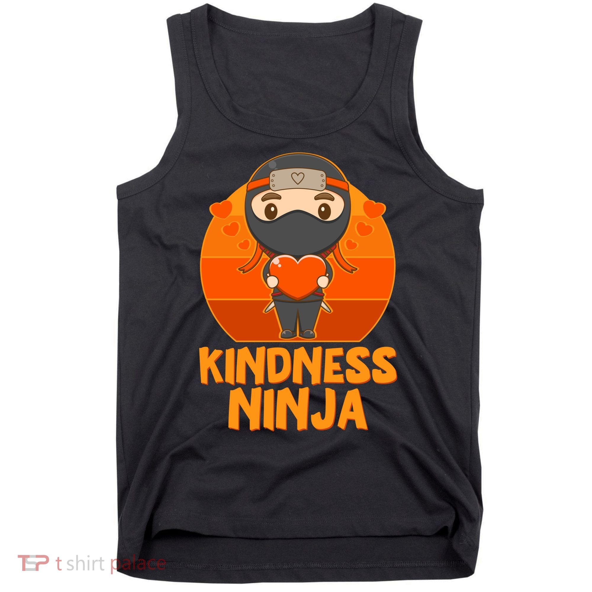 Cute Kindness Ninja Wear Orange Day Be Kind Tank Top