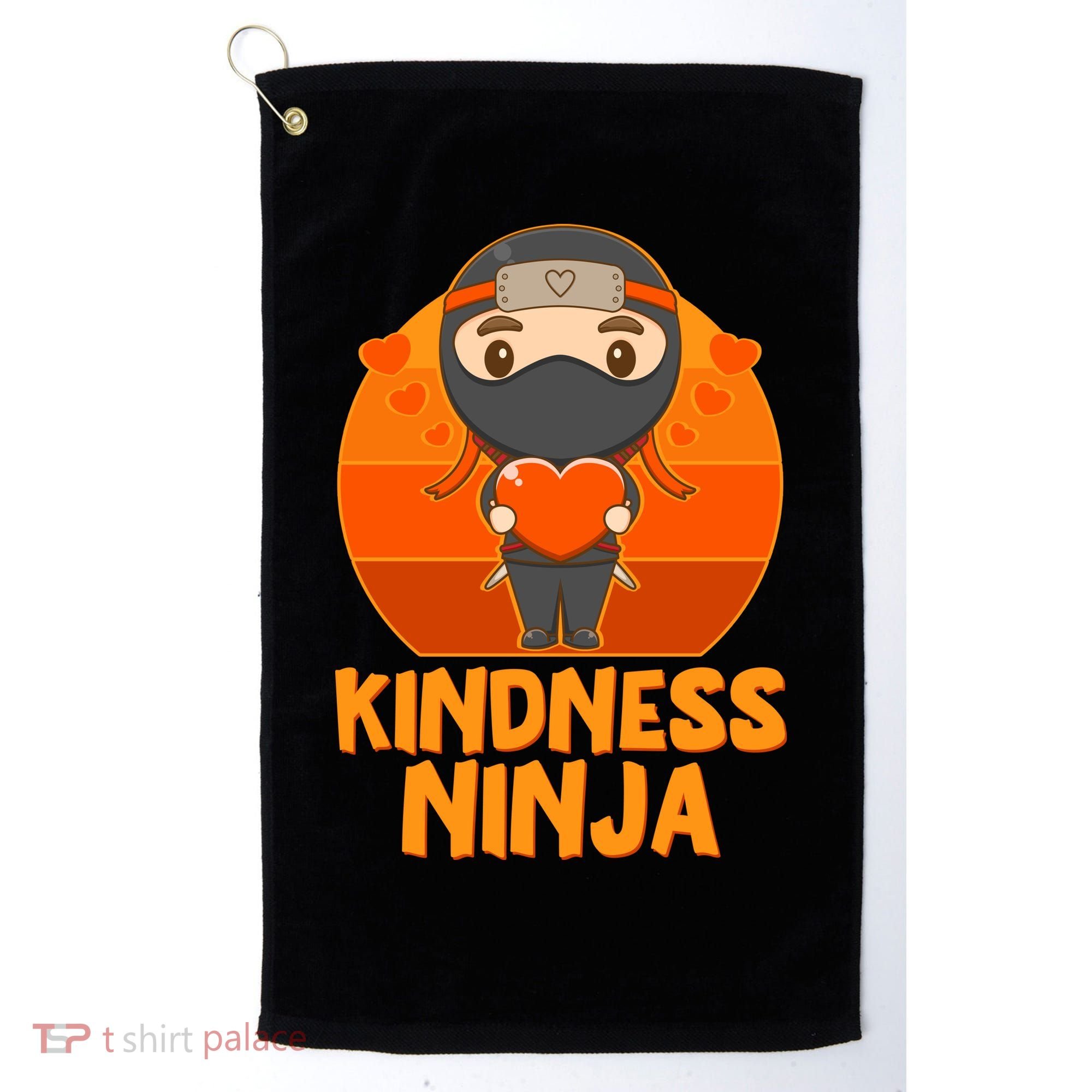 Cute Kindness Ninja Wear Orange Day Be Kind Golf Towel