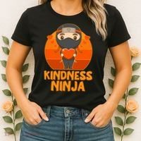 Cute Kindness Ninja Wear Orange Day Be Kind Women's T-Shirt thumb 2