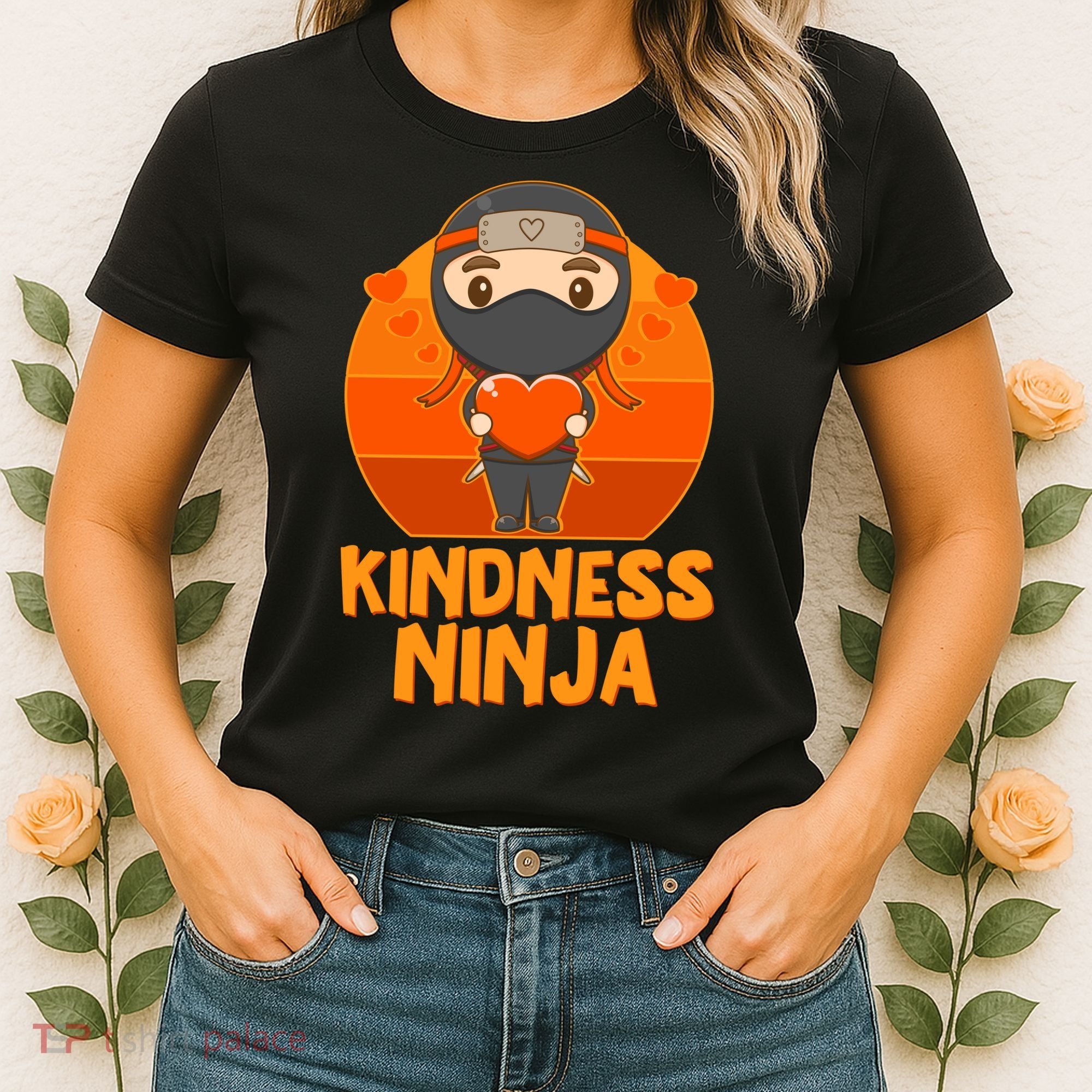 Cute Kindness Ninja Wear Orange Day Be Kind Women's T-Shirt