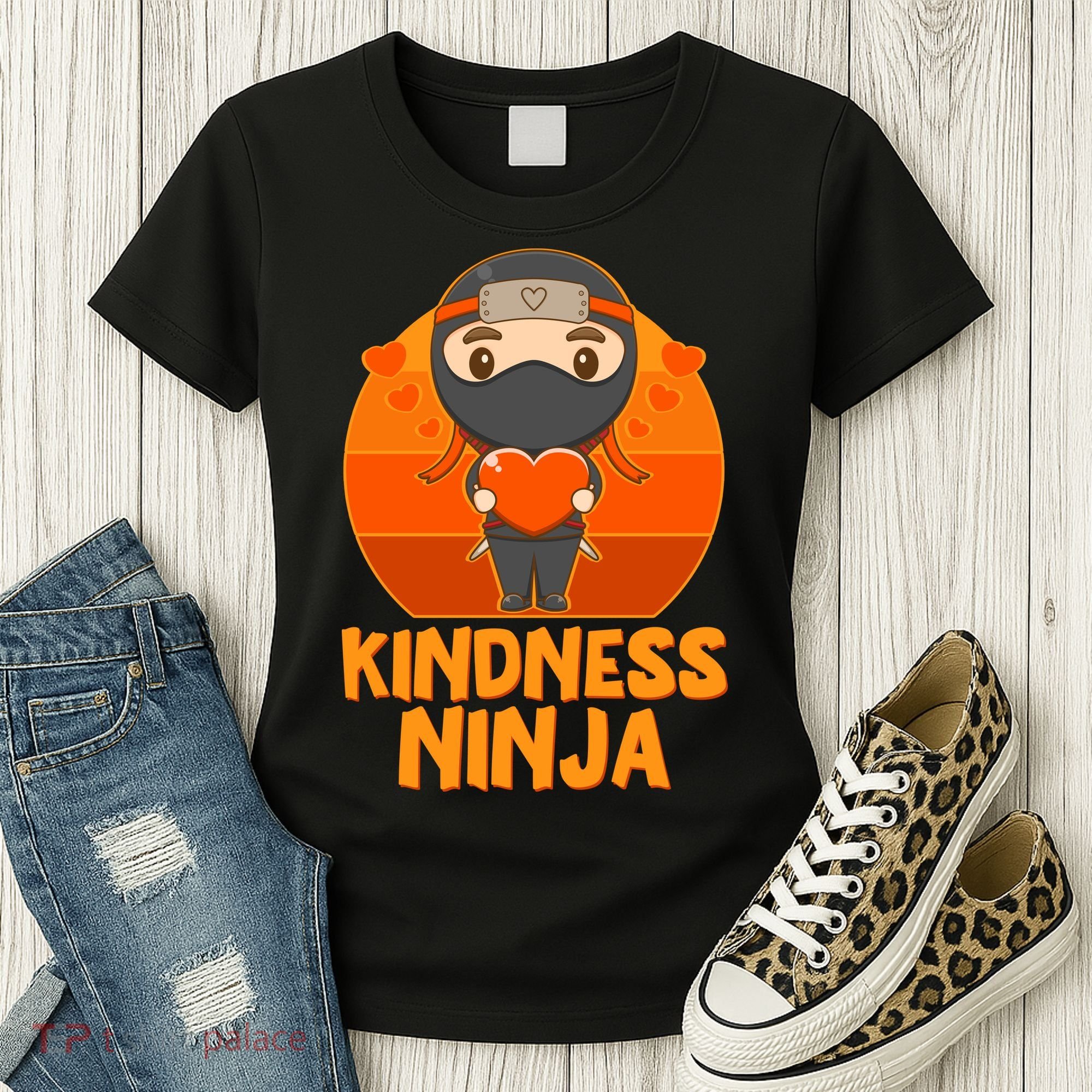 Cute Kindness Ninja Wear Orange Day Be Kind Women's T-Shirt