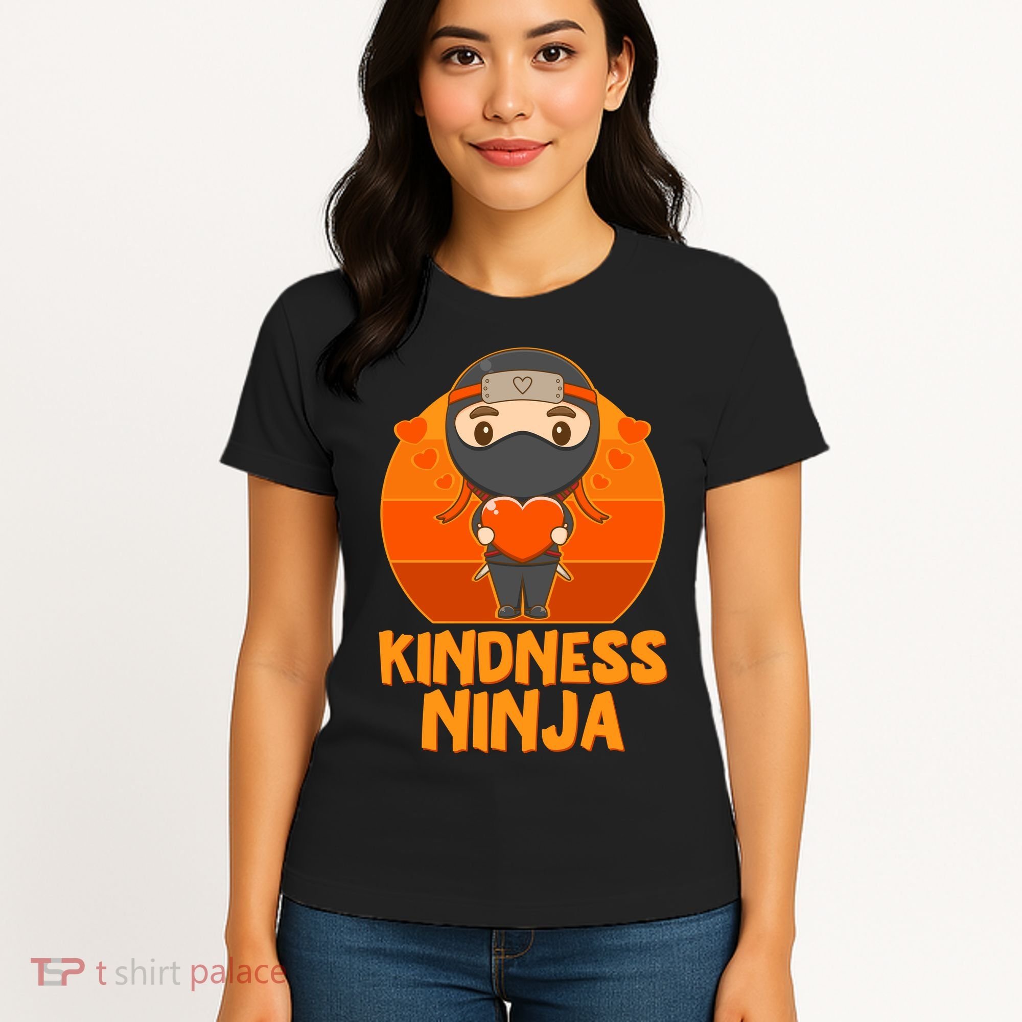 Cute Kindness Ninja Wear Orange Day Be Kind Women's T-Shirt