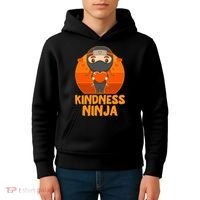 Cute Kindness Ninja Wear Orange Day Be Kind Kids Hoodie thumb 4