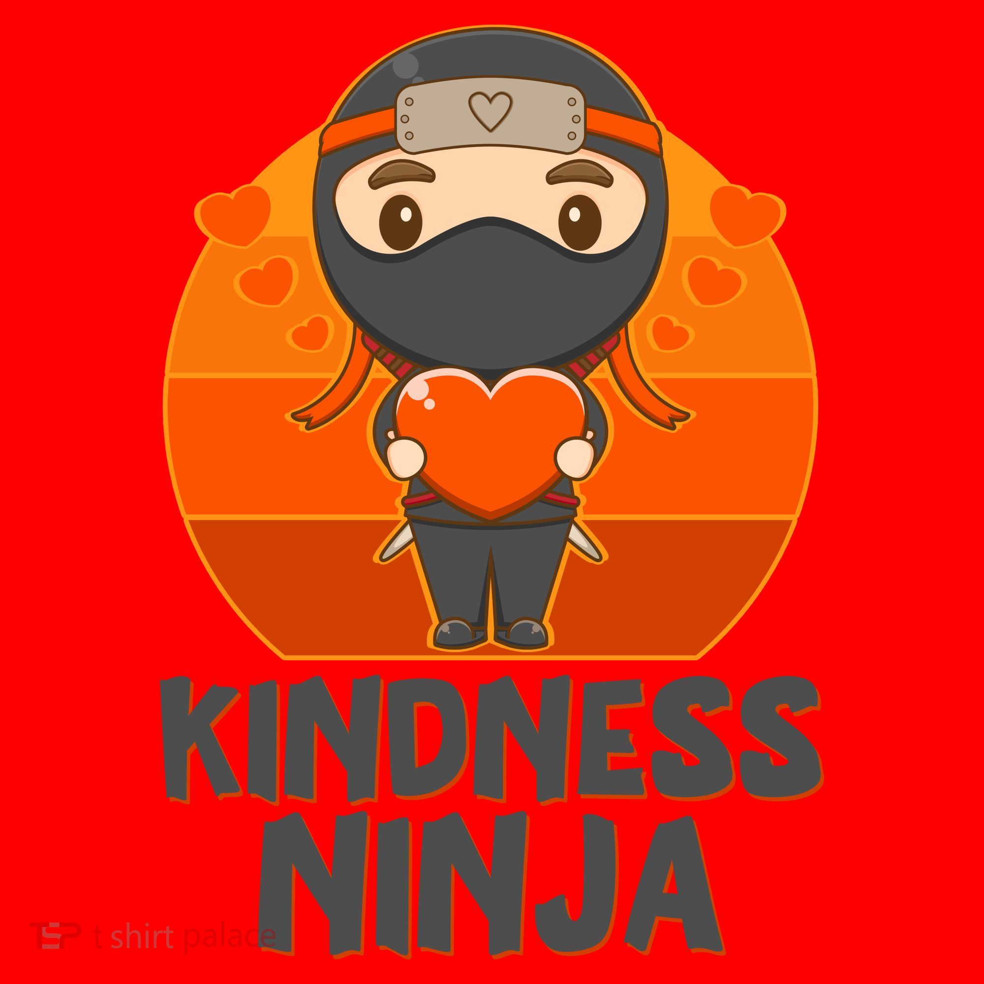 Cute Kindness Ninja Wear Orange Day Be Kind Santa Hat