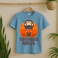 Cute Kindness Ninja Wear Orange Day Be Kind T-Shirt thumb 2