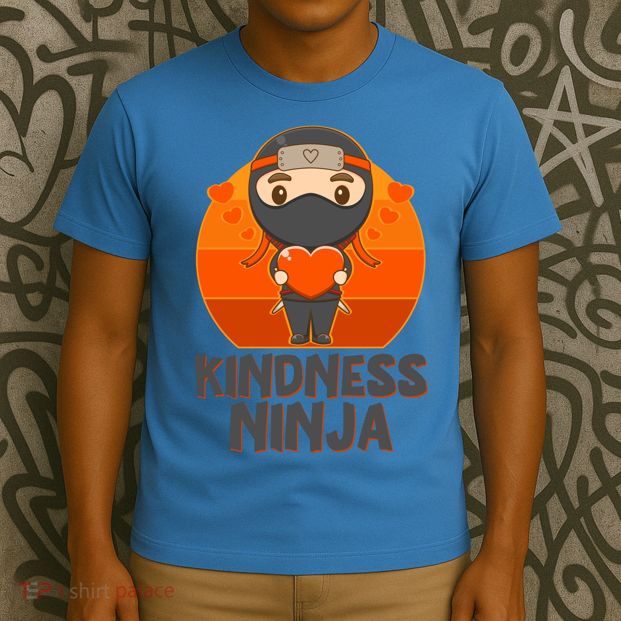 Cute Kindness Ninja Wear Orange Day Be Kind T-Shirt