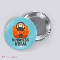 Cute Kindness Ninja Wear Orange Day Be Kind Button thumb 0
