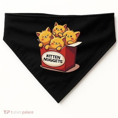 Cute Kitten Nuggets Chicken Nuggets Cat Lover Funny Cat Pun USA-Made Doggie Bandana