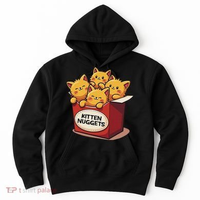 Cute Kitten Nuggets Chicken Nuggets Cat Lover Funny Cat Pun Hoodie