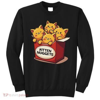 Cute Kitten Nuggets Chicken Nuggets Cat Lover Funny Cat Pun Sweatshirt