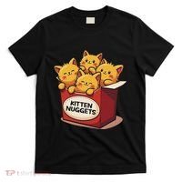 Cute Kitten Nuggets Chicken Nuggets Cat Lover Funny Cat Pun T-Shirt thumb 0