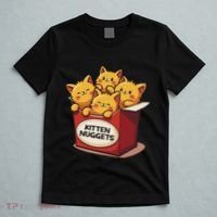 Cute Kitten Nuggets Chicken Nuggets Cat Lover Funny Cat Pun T-Shirt thumb 5