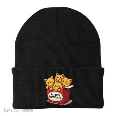 Cute Kitten Nuggets Chicken Nuggets Cat Lover Funny Cat Pun Beanie