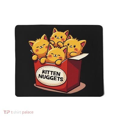 Cute Kitten Nuggets Chicken Nuggets Cat Lover Funny Cat Pun Mousepad