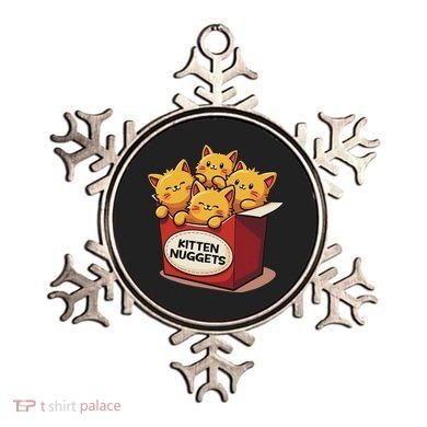 Cute Kitten Nuggets Chicken Nuggets Cat Lover Funny Cat Pun Ornament