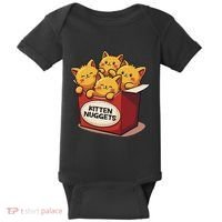 Cute Kitten Nuggets Chicken Nuggets Cat Lover Funny Cat Pun Baby Bodysuit thumb 0