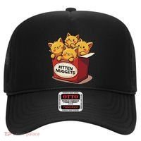 Cute Kitten Nuggets Chicken Nuggets Cat Lover Funny Cat Pun Hat thumb 0