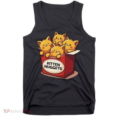 Cute Kitten Nuggets Chicken Nuggets Cat Lover Funny Cat Pun Tank Top
