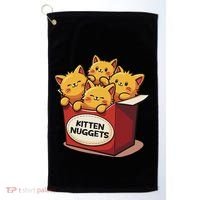 Cute Kitten Nuggets Chicken Nuggets Cat Lover Funny Cat Pun Golf Towel thumb 0
