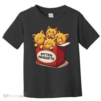 Cute Kitten Nuggets Chicken Nuggets Cat Lover Funny Cat Pun Toddler T-Shirt