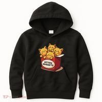 Cute Kitten Nuggets Chicken Nuggets Cat Lover Funny Cat Pun Kids Hoodie thumb 0