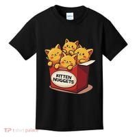 Cute Kitten Nuggets Chicken Nuggets Cat Lover Funny Cat Pun Kids T-Shirt thumb 0