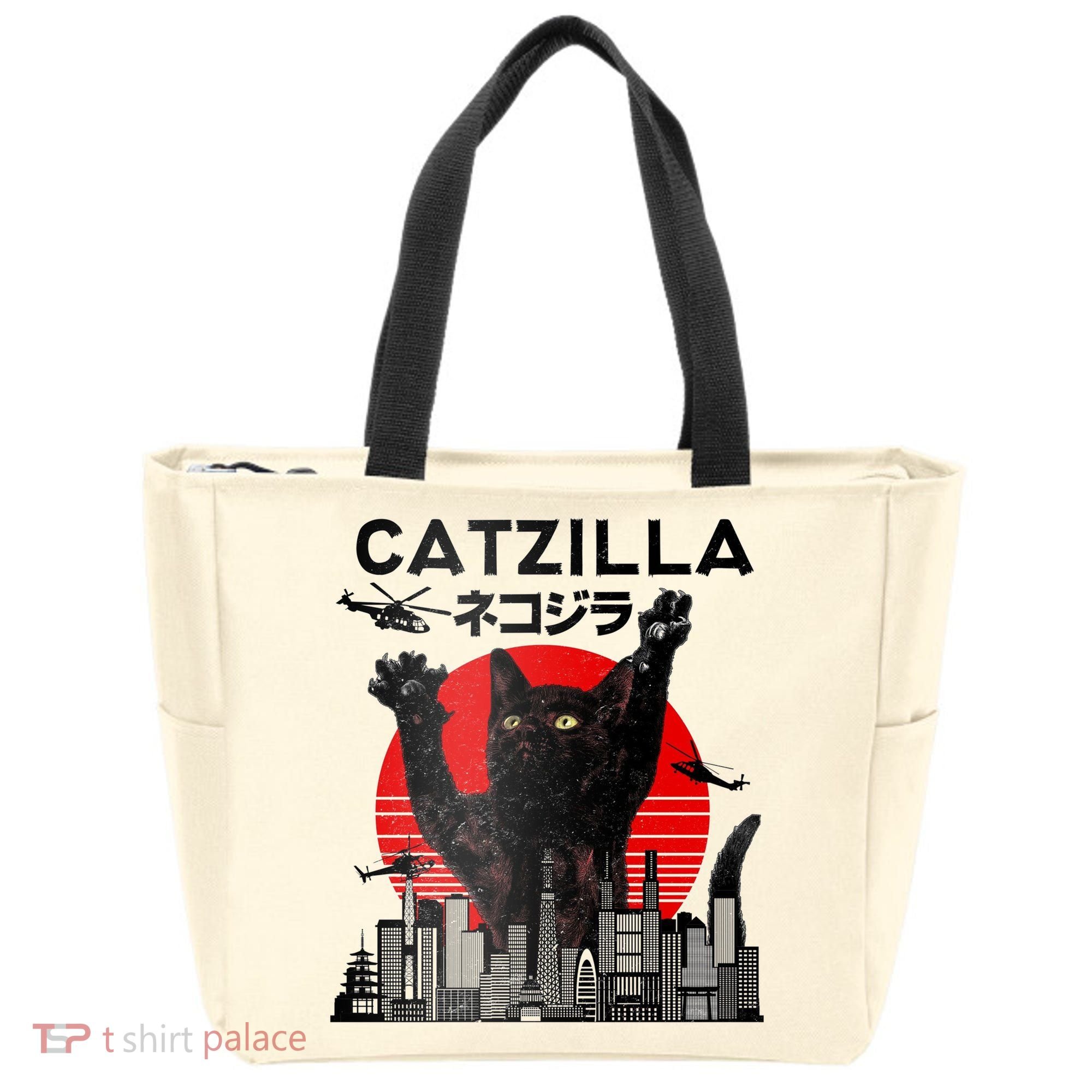 Catzilla King Of Pawster Tote Bag