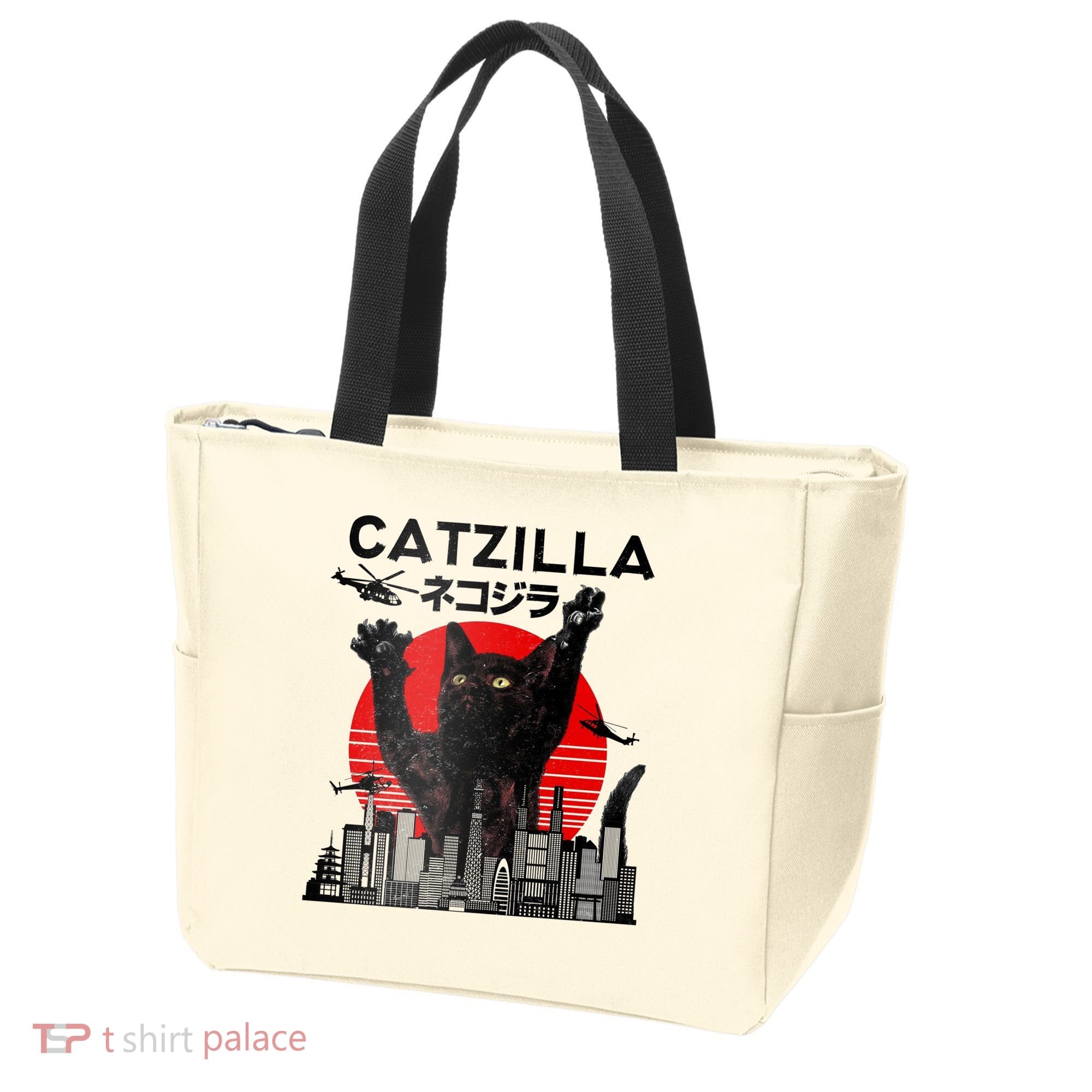 Catzilla King Of Pawster Tote Bag