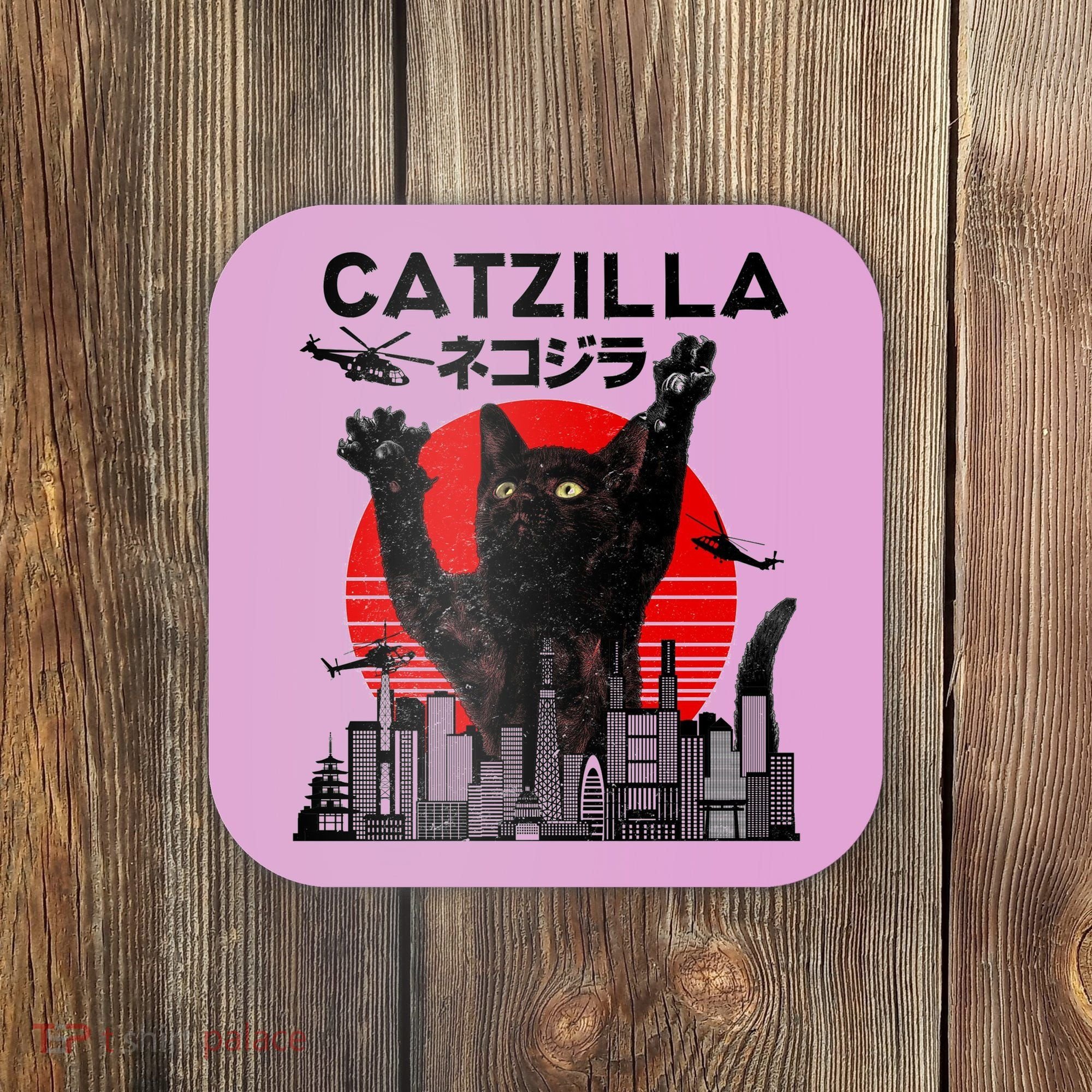 Catzilla King Of Pawster Coaster