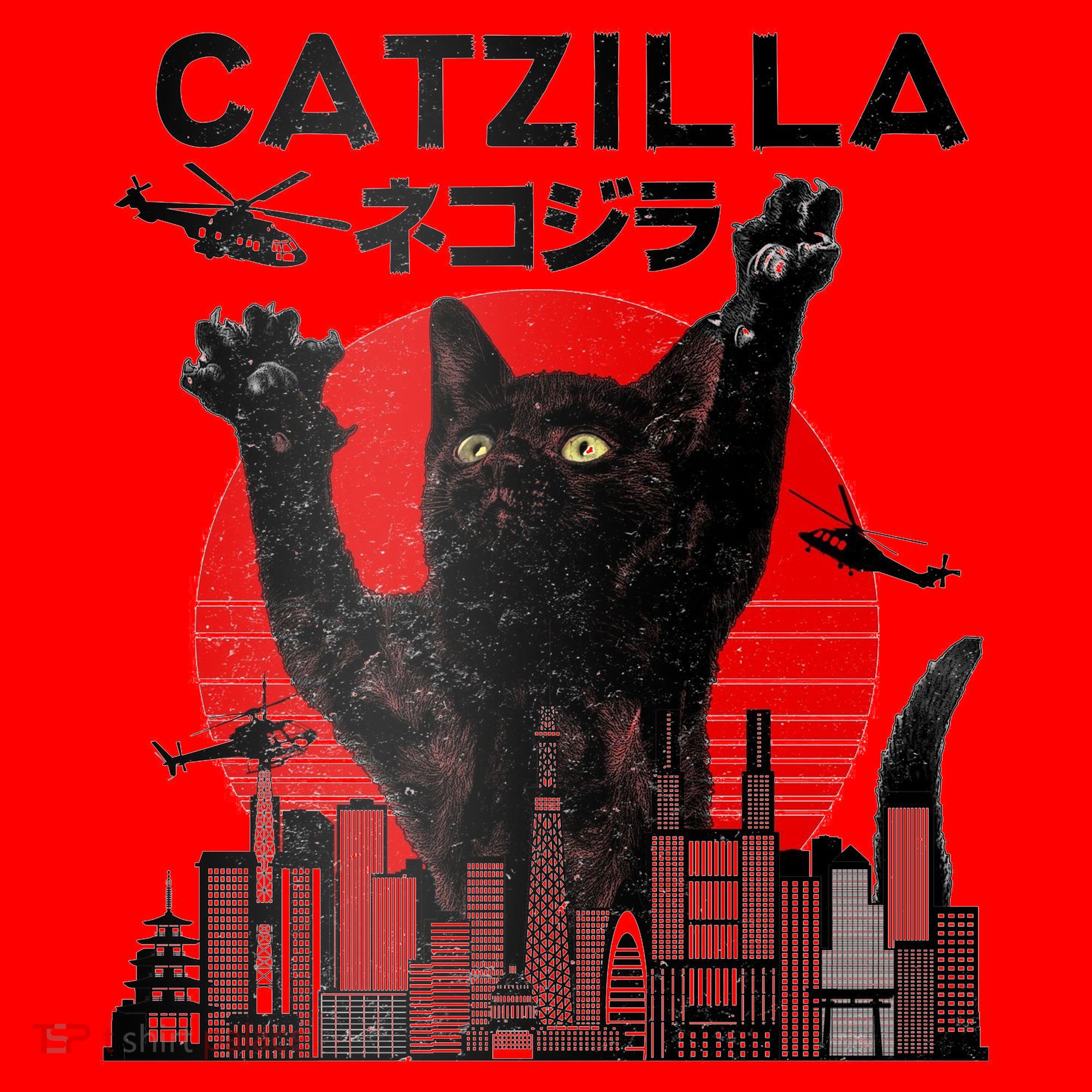 Catzilla King Of Pawster Santa Hat