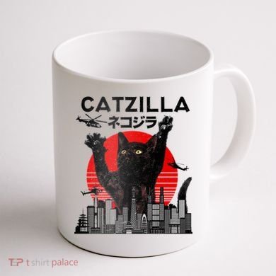 Catzilla King Of Pawster Coffee Mug back