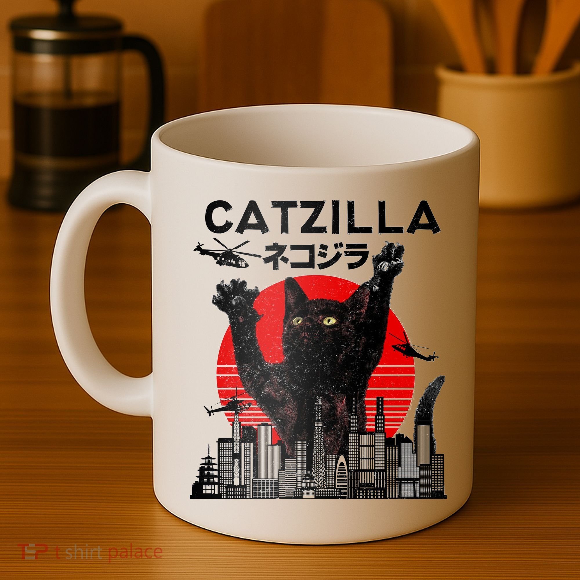 Catzilla King Of Pawster Coffee Mug