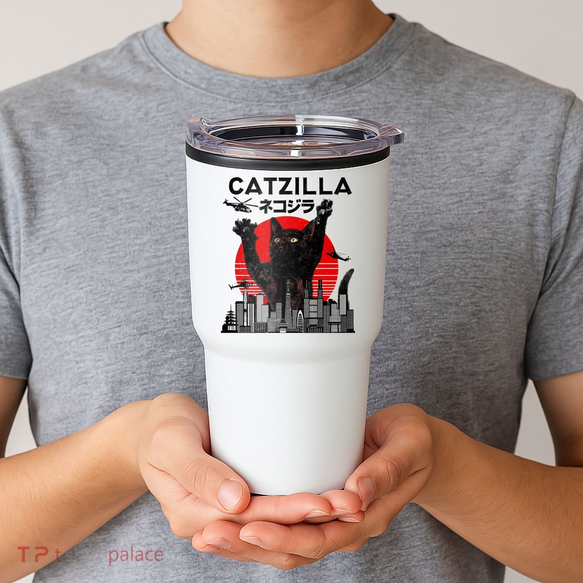 Catzilla King Of Pawster Tumbler