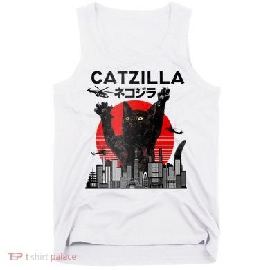 Catzilla King Of Pawster Tank Top