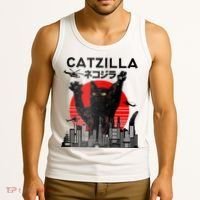 Catzilla King Of Pawster Tank Top thumb 3