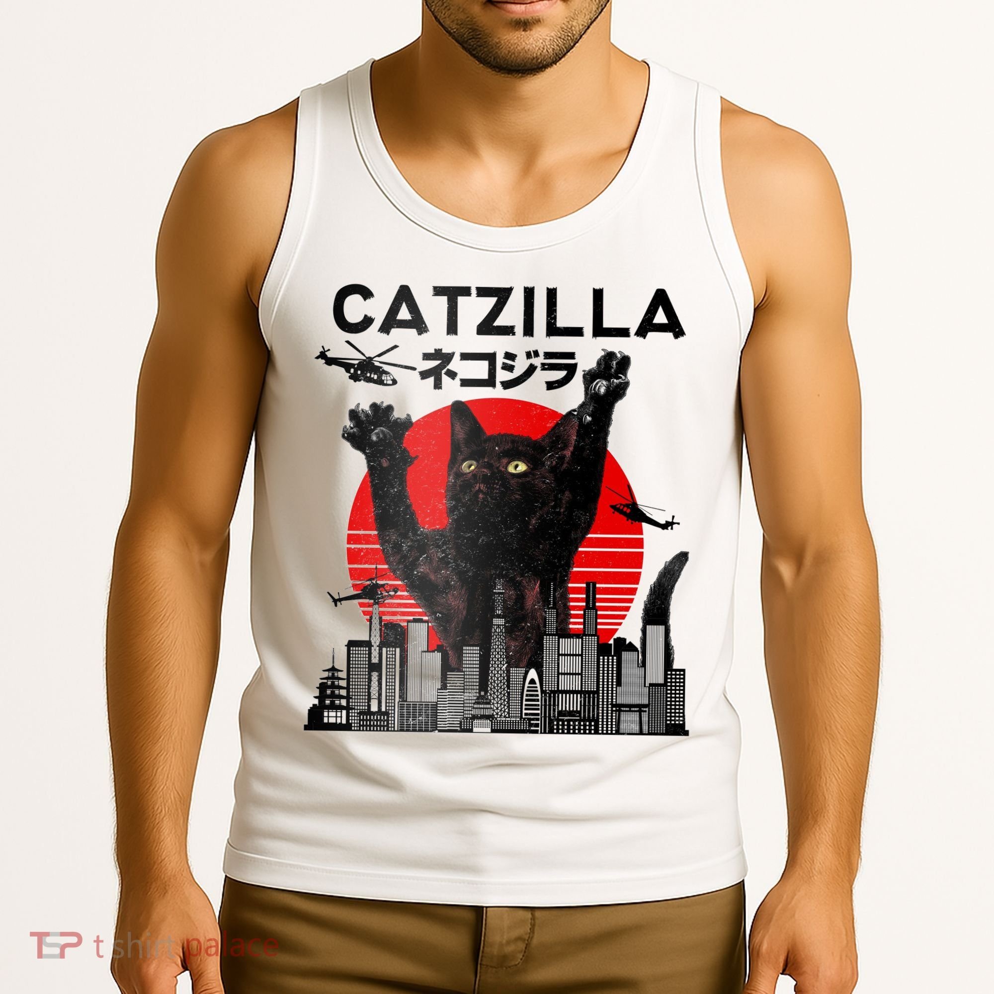 Catzilla King Of Pawster Tank Top