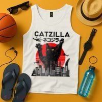 Catzilla King Of Pawster Tank Top thumb 4